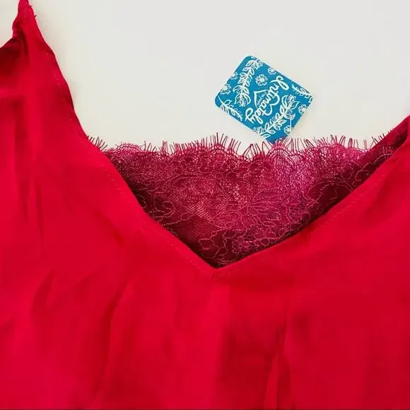 Free People | Deep V Lace Bandeau Top Raspberry NWT XS - Picture 11 of 11